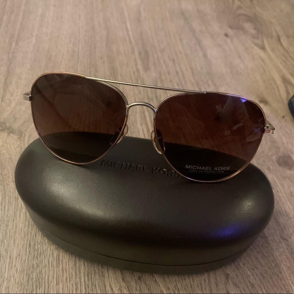 Gold frame silver arms Michael Kors sunglasses